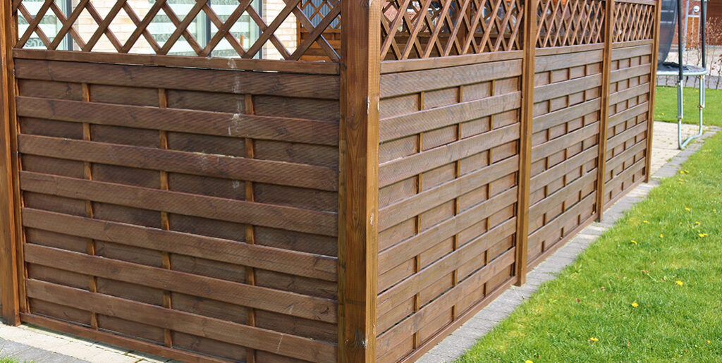 Trellis outside home.